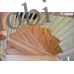 Винтовая лестница Кама сегментированный поручень накладки на ступени бук D1050 H=4390