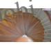 Винтовая лестница Кама сегментированный поручень накладки на ступени бук D2000 H=2920