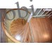 Винтовая лестница Кама сегментированный поручень накладки на ступени бук D1400 H=4180