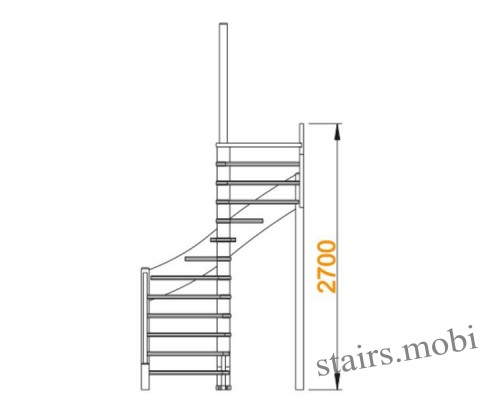 ЛС-01М под покраску вид4 чертеж stairs.mobi