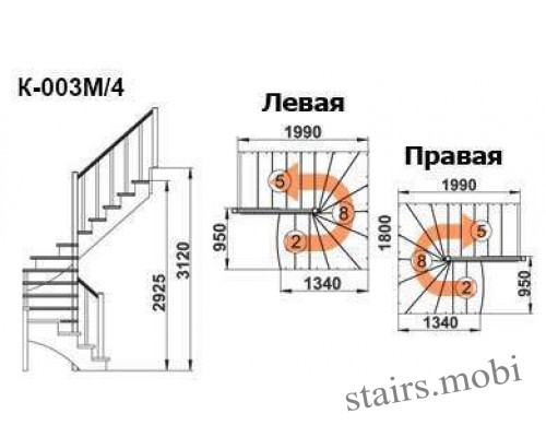 К-003М/4 вид3 чертеж stairs.mobi