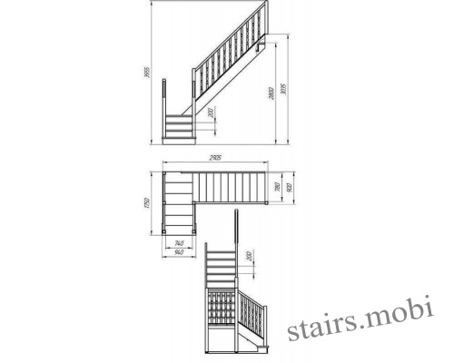 ЛЕС-04 вид4 чертеж stairs.mobi