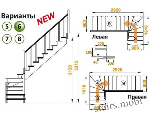 К-001М/6 вид3 чертеж stairs.mobi