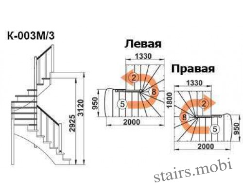 К-003М/3 вид5 чертеж stairs.mobi