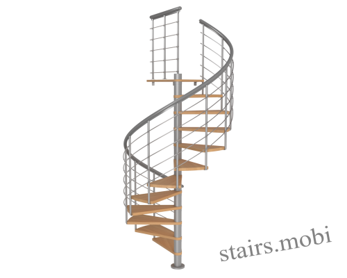 MONTREAL STYLE, d120 Высота лестницы - 2580 - 2820 мм.
